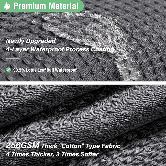 Dynamene Stall Fabric Shower Curtain, 48 inch Wide Waffle Weave Weighted Thick Cloth Shower Curtain for Bathroom, Neutral Heavy Duty Hotel Spa Luxury Bath Curtain Set, 8 Hooks, 48x72, Charcoal Grey