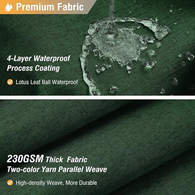 BTTN Extra Wide Shower Curtain - 108x72 Inch Linen Textured Waterproof Fabric Shower Curtain Set with 18 Plastic Hook, Large Modern Farmhouse Cloth Bathtub Shower Curtains for Bathroom - Emerald Green
