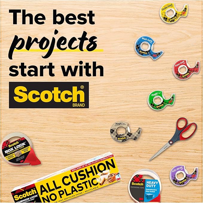 Scotch Magic Tape, 1 Roll, Numerous Applications, Invisible, Engineered for Repairing, 3/4 x 650 Inches, Dispensered (122)