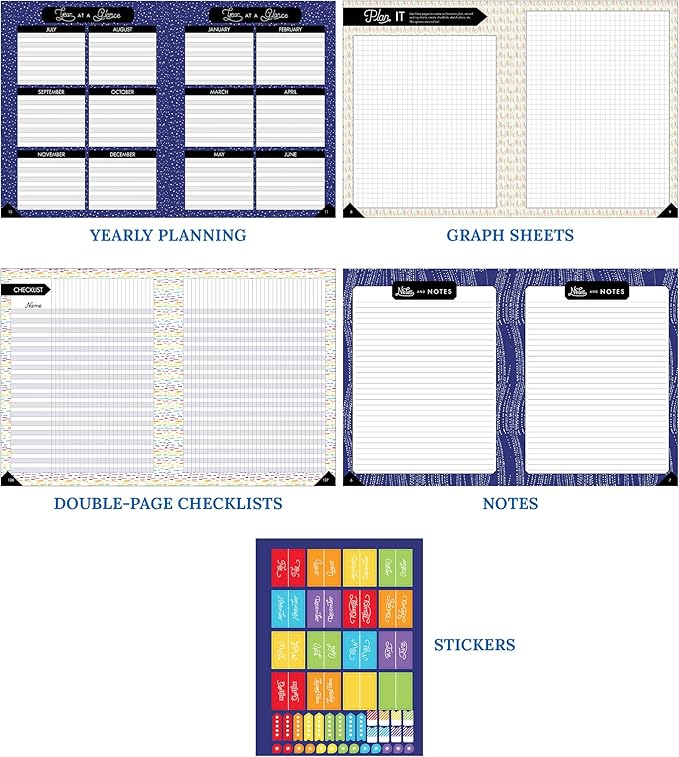 Carson Dellosa Sparkle and Shine Teacher Planner 2025-2026, Undated Holographic 8" x 11" Lesson Plan Book, Stickers, Class Schedule, Weekly Calendar School Supplies, Homeschool, Classroom Must Haves