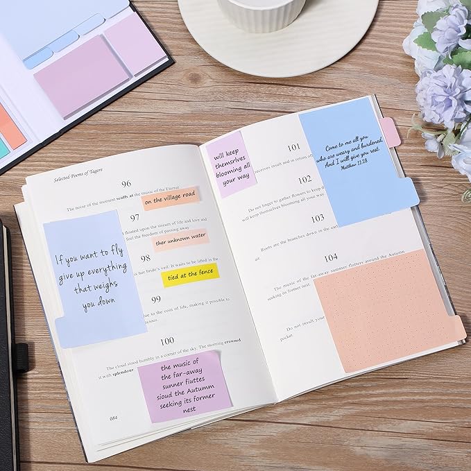 Mr. Pen- Sticky Notes Set, 410 Pack, Pastel Macaron Divider Sticky Notes, Planner Sticky Note Dividers Tabs
