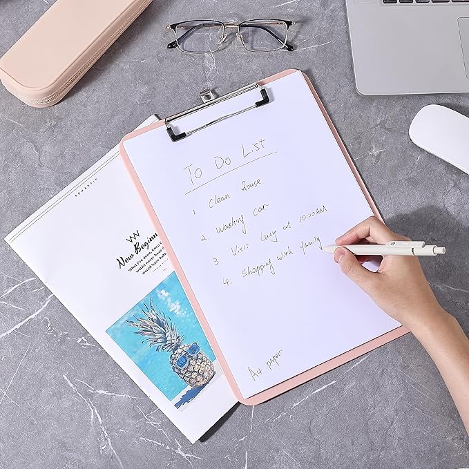 Mr. Pen- Plastic Clipboard, 12.5" x 9", 2 Pack, Clipboard Plastic, Low-Profile Metal Clip with Retractable Hanging Hole