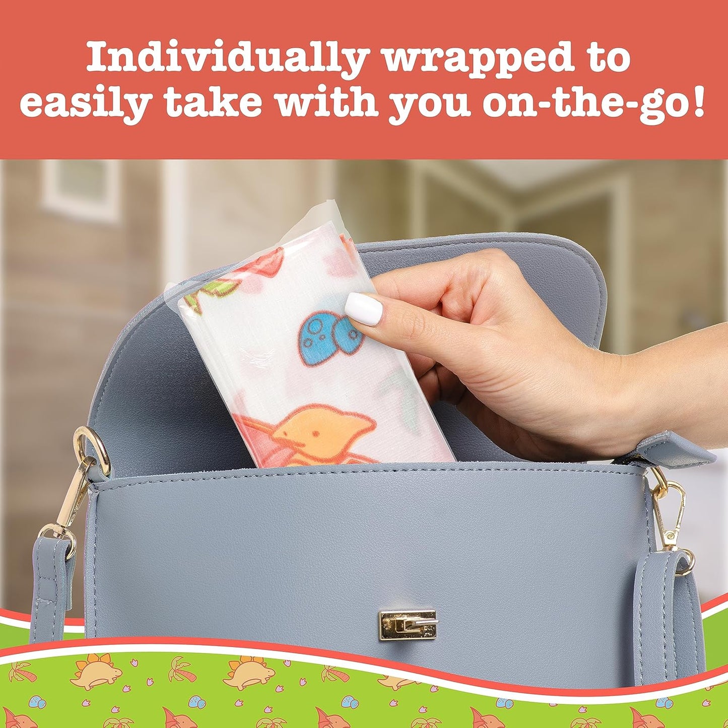 Toilet Seat Covers Disposable (20 pk, Dinosaurs) - XL Waterproof Toilet Cover for Toddlers, Kids & Adults - Portable & Individually Wrapped for Travel, Potty Training, Public Restrooms