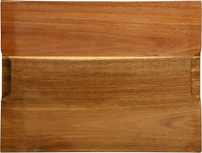 Elama 15.5 x 12 Inch Acacia Wood 1.5 Inch Thick Butcher Block – Heavy-Duty Cutting and Serving Board for Meat, Cheese, and Vegetables (15.5 x 12 Inch)