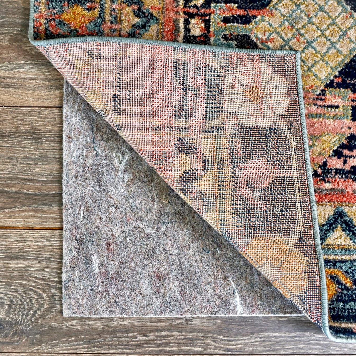 RUGPADUSA - Dual Surface - 5'x7' - 1/8" Thick - Felt + Rubber - Non-Slip Backing Rug Pad - Adds Low-Profile Comfort and Protection