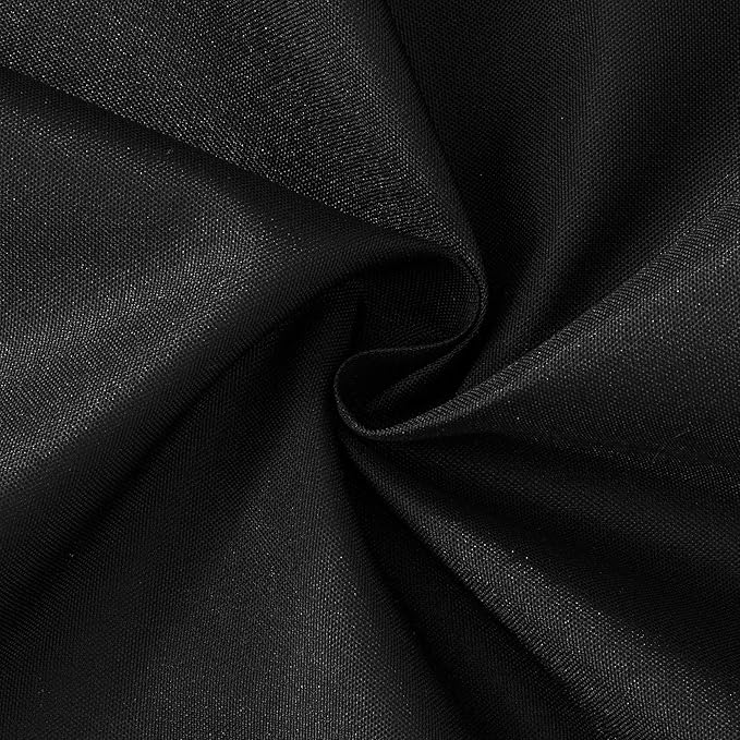 N&Y HOME Fabric Shower Curtain or Liner with Weighted Magnets - Hotel Quality Opaque Black Shower Curtain for Bathroom, Machine Washable, Water Repellent - Black, 72x72