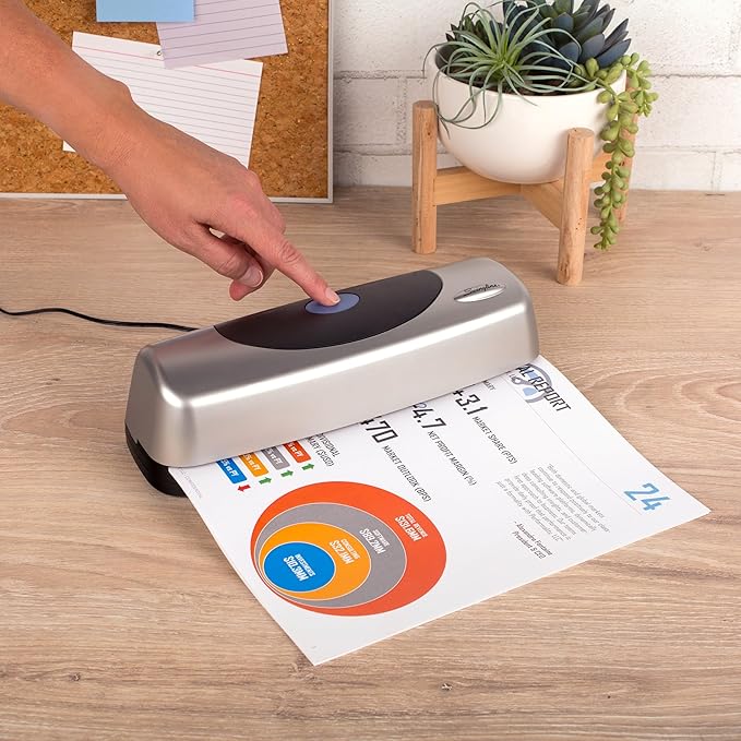 Swingline Electric Hole Puncher 3 Hole, 15 Sheet Capacity Three Hole Punch 3 Ring, Black & Silver (74515)