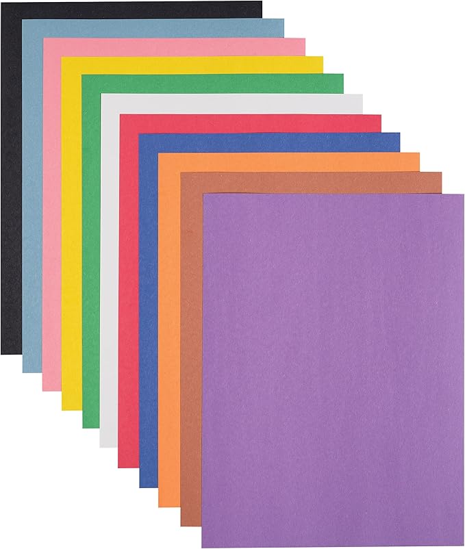 Prang (Formerly SunWorks) Smart-Stack Construction Paper, 11 Assorted Colors, 9" x 12", 300 Sheets