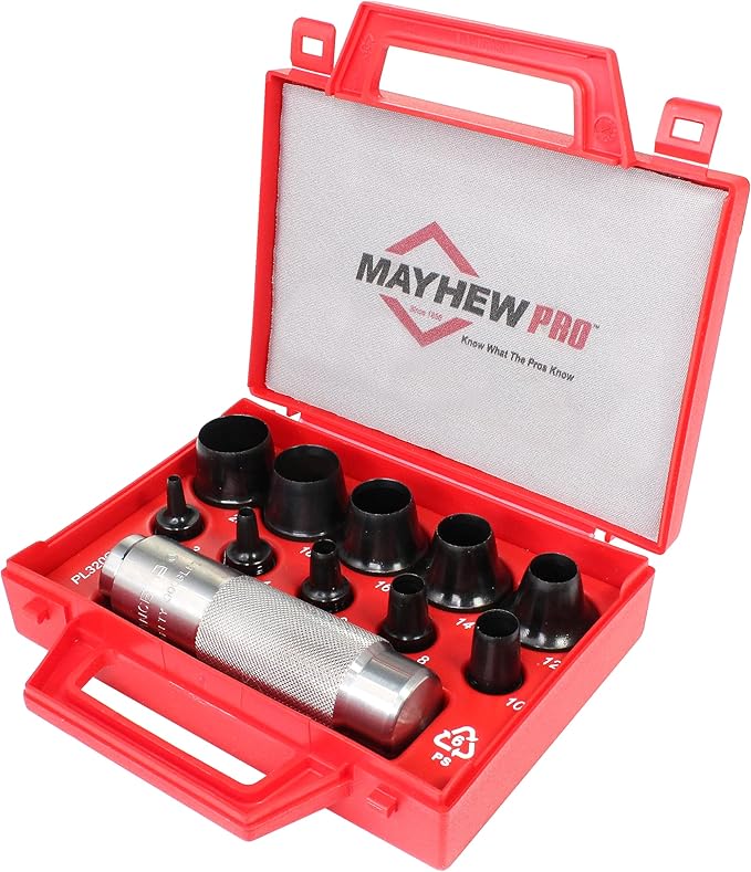 Mayhew Tools 66010 Hollow Punch, 11-Piece Set, Black