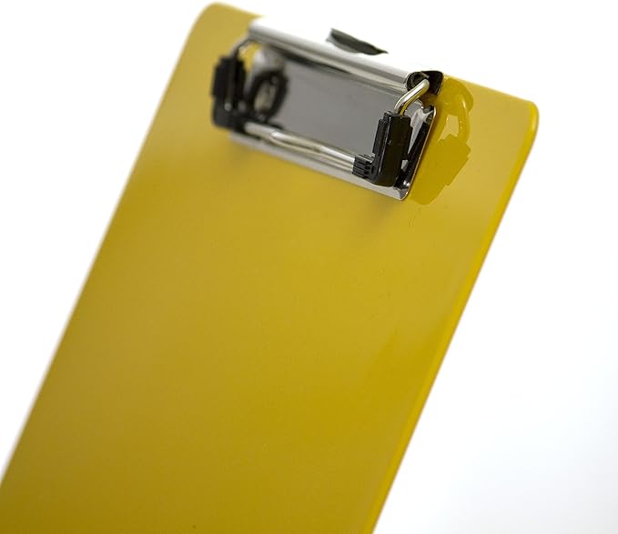 Officemate Recycled Plastic Clipboard, Letter Size, Yellow, Pack of 6 (83082)