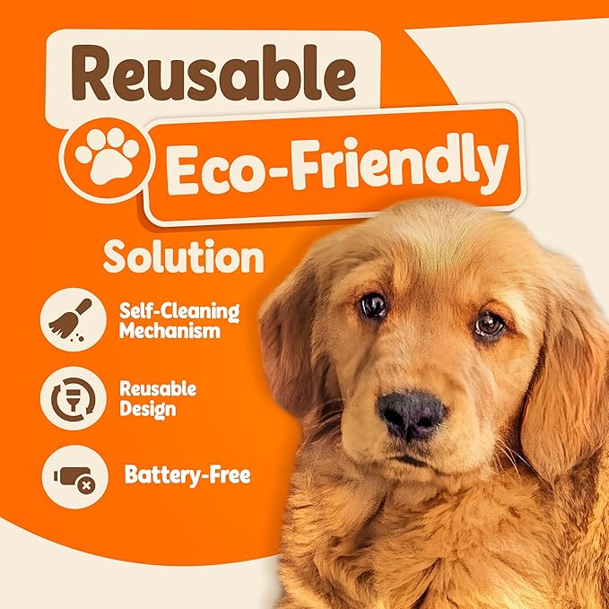 FurClean Pet Hair Remover Roller – Reusable Lint Roller – Dog & Cat Hair Remover for Furniture, Couch & Bedding – Portable Multi-Surface Lint Roller for Pet Hair Removal.