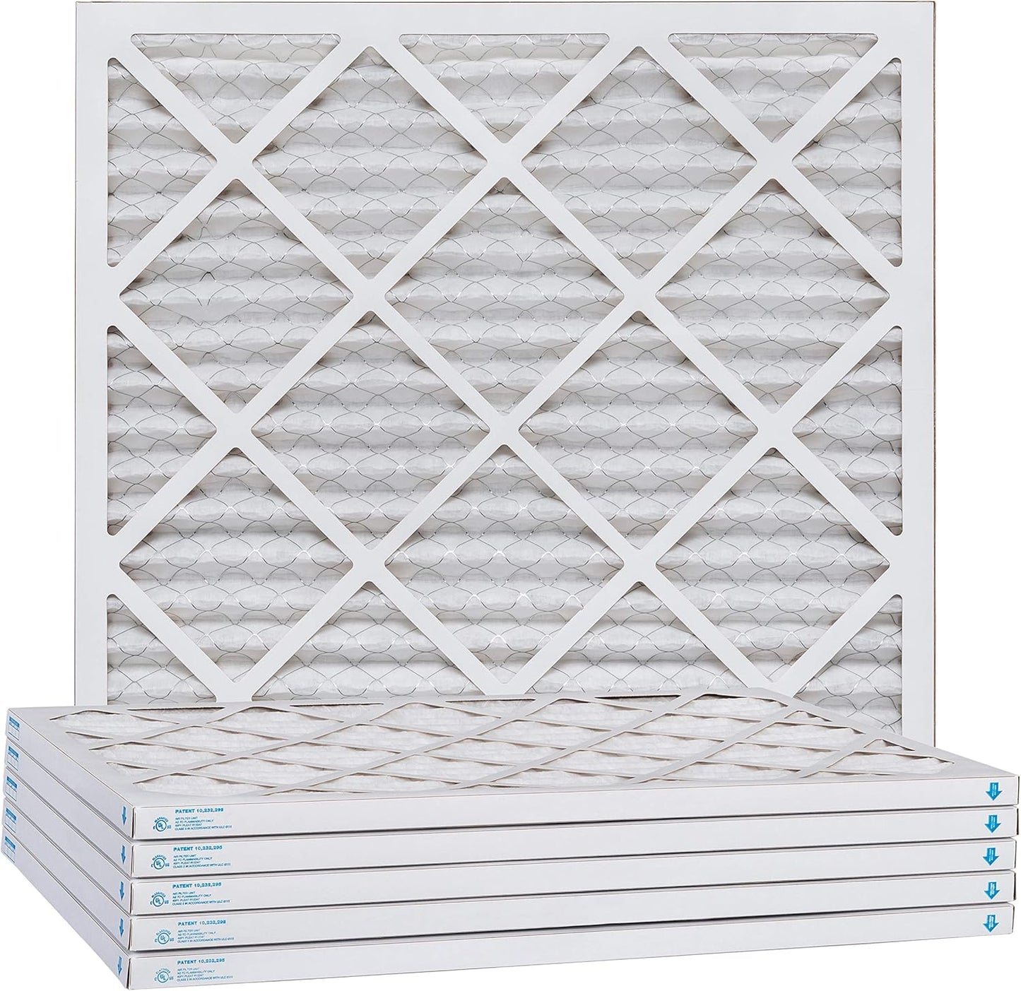 Aerostar 21 1/2x21 1/2x1 MERV 13, Pleated Air Filter, 21 1/2 x 21 1/2 x 1, Box of 6, Made in the USA