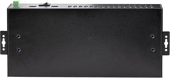 StarTech.com 16-Port Industrial USB 5Gbps Hub with Power Adapter, Metal, DIN/Surface/Rack Mountable, Dual-Host Hub/Switch, TAA