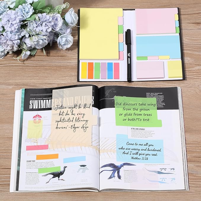 Mr. Pen- Sticky Note Set, 380 Pack, Pastel Colors, Transparent Sticky Notes Tabs, Divider, Stocky Notes for Bible Journaling
