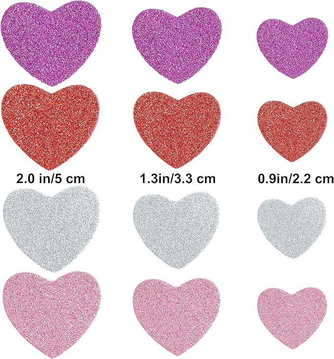 JOYIN 126+ Pcs Valentines Day Craft Gift Set with 100 Heart Doilies, 24 Pcs Foam Doilies and 2 Bags Foam Heart Stickers for Kids, Tableware Decoration, Home Activitie, Kitchen Disposable Table Craft