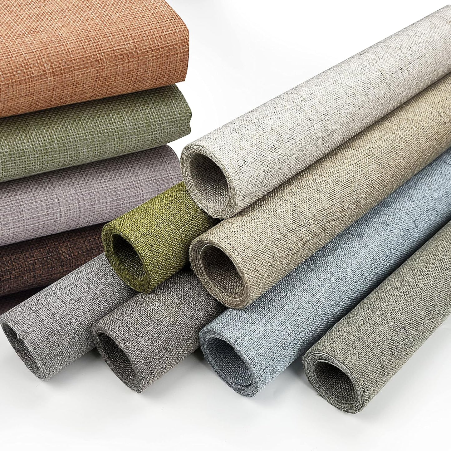 Coarse Linen Repair Patches, Self-Adhesive Linen Fabric Patches, 12X40 inch Extra Size, Multi Color, Can be Used for Linen Sofa Repair and Linen Clothes Repair(12" x 40",Cocoa Color)