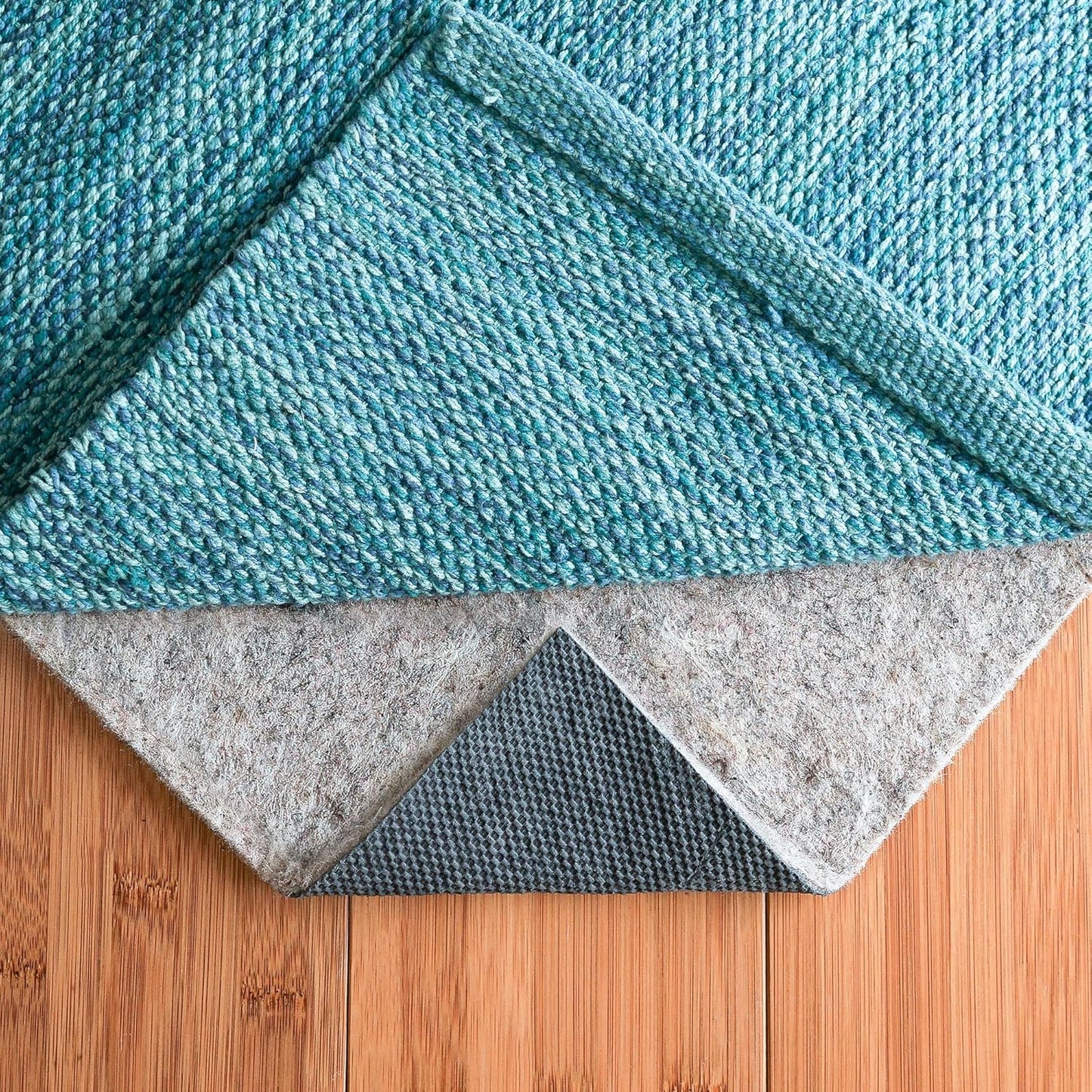 RUGPADUSA - Dual Surface - 6'x9' - 1/8" Thick - Felt + Rubber - Non-Slip Backing Rug Pad - Adds Low-Profile Comfort and Protection