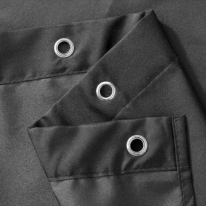 N&Y HOME Fabric Shower Curtain or Liner with Magnets Dark Charcoal Grey - Hotel Quality, Machine Washable, Water Repellent - Graphite Gray, 72x72
