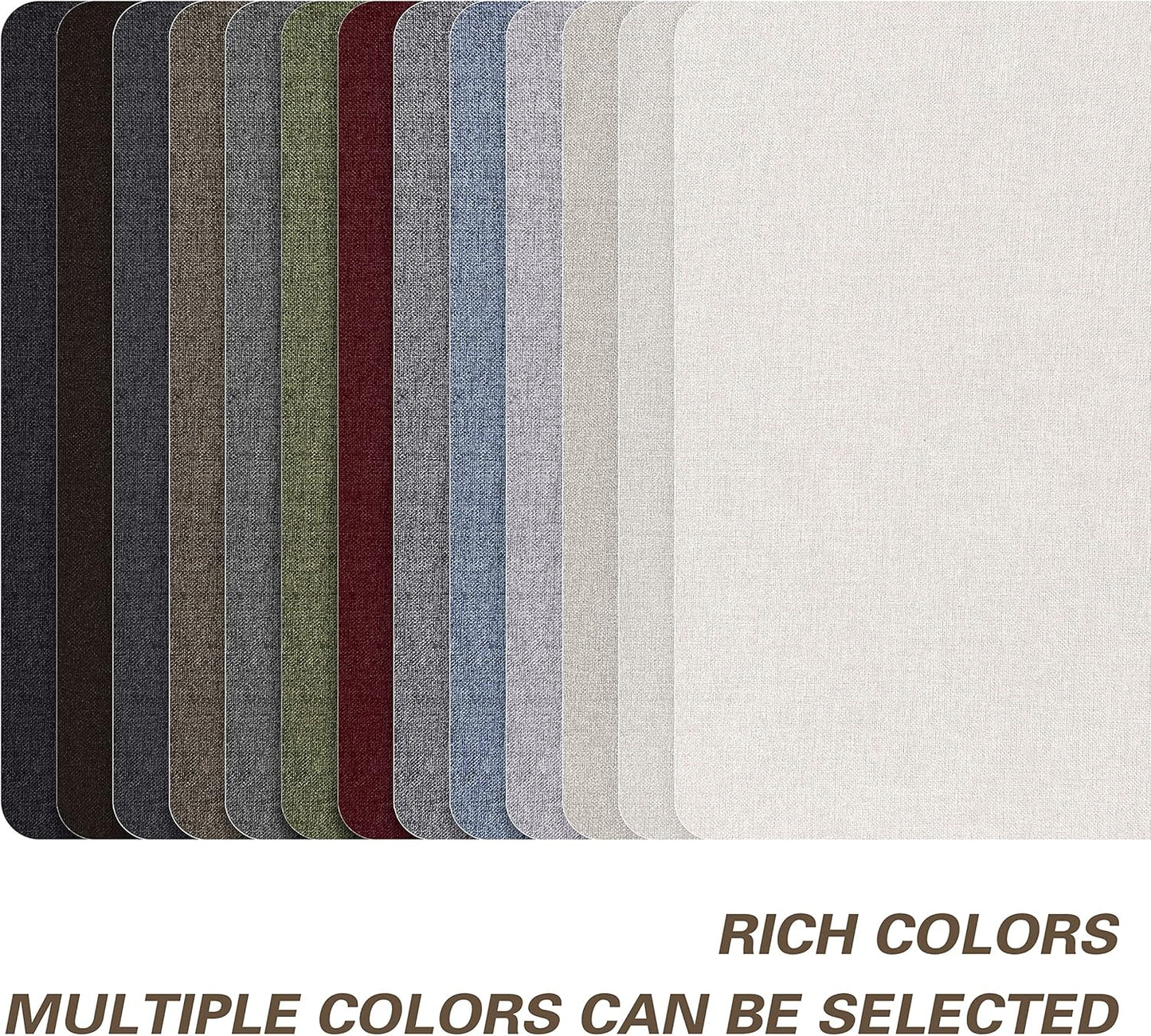 KING MOUNTAIN Fine Linen Repair Patches, Self-Adhesive Linen Fabric Patches, 8X11 inch 2 PCS, Multi Color, Can be Used for Linen Sofa Repair and Linen Clothes Repair(Dark Brown,8" x 11"-2PCS)