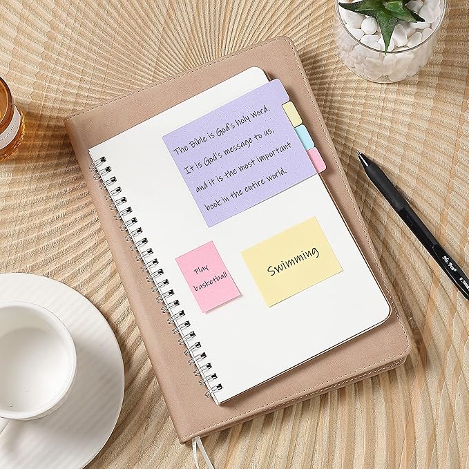Mr. Pen- Sticky Note Set, 410 Pack, Pastel Colors, Divider Sticky Notes Tabs, Office Supplies, Planner Sticky Note Dividers Tabs, Book Notes, Stocky Notes for Bible Journaling