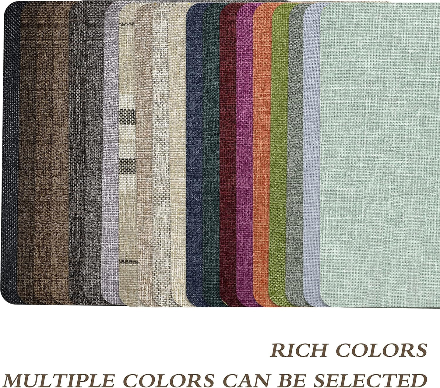 Coarse Linen Repair Patches, Self-Adhesive Linen Fabric Patches, 8X11 inch 2 PCS, Multi Color, Can be Used for Linen Sofa Repair and Linen Clothes Repair(8" x 11"-2PCS,Cream-Gray 1.0)