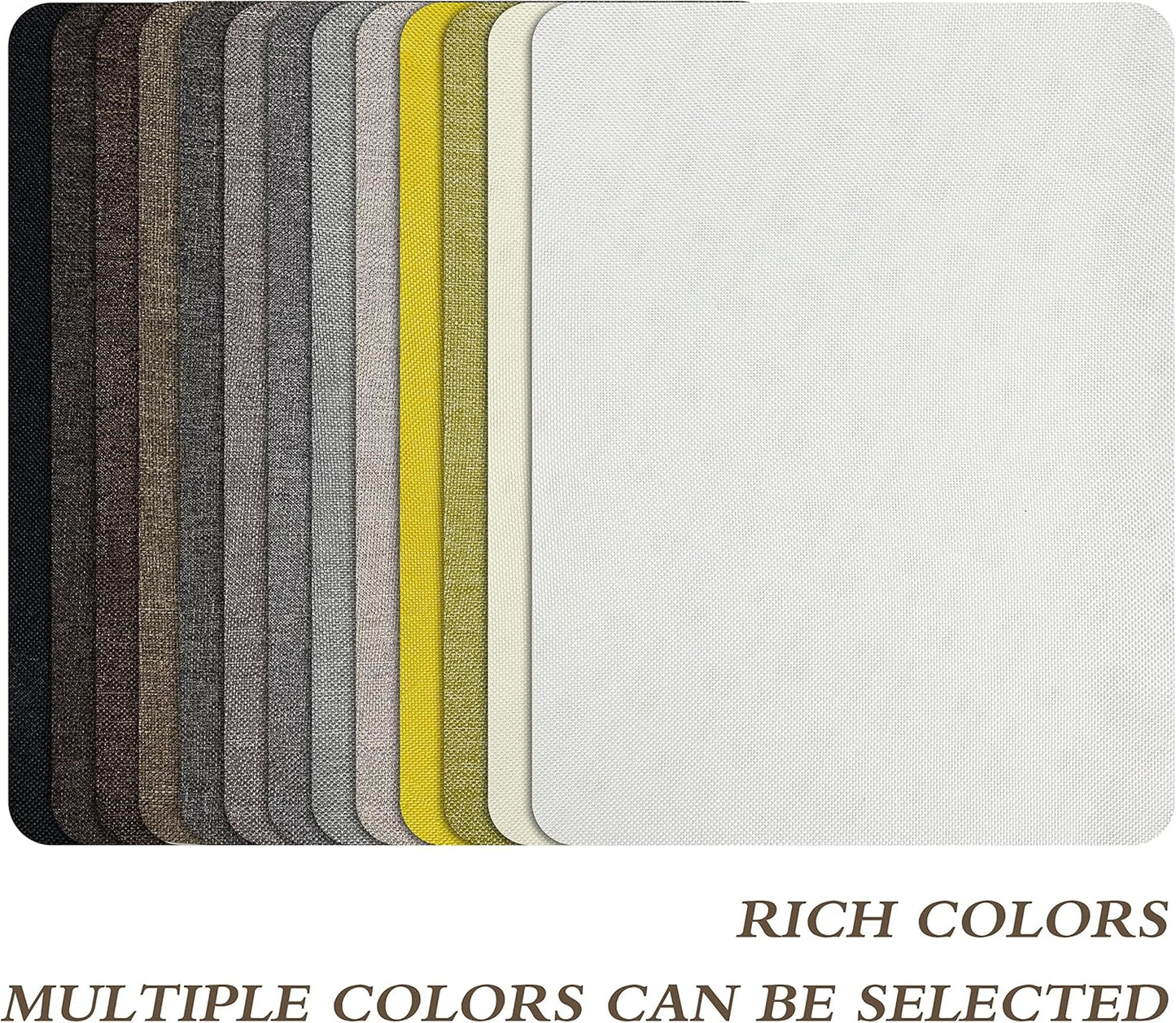 Fine Linen Repair Patches, Self-Adhesive Linen Fabric Patches, 8X11 inch 2 PCS, Multi Color, Can be Used for Linen Sofa Repair and Linen Clothes Repair (8" x 11"-2PCS,Brown)