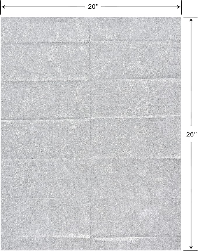 Papyrus 4 Sheet Metallic Silver Tissue Paper for Valentines, Birthdays, Crafts, DIY and More